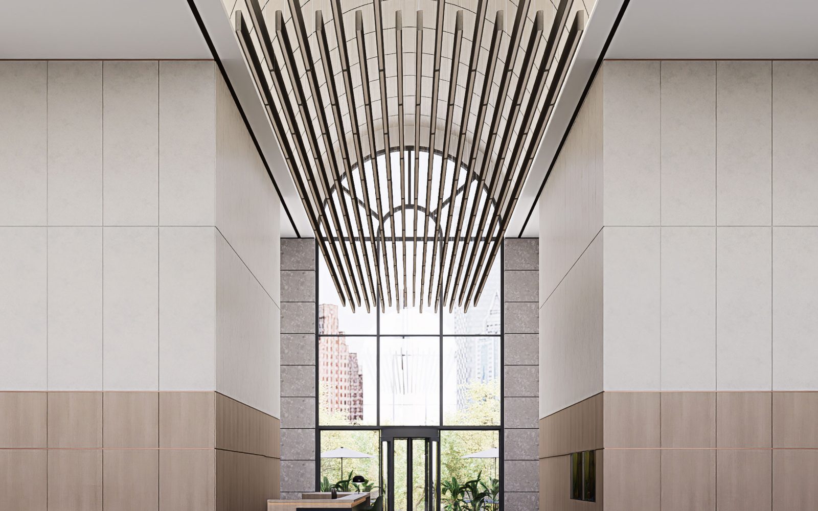 Sway Ceiling Baffles | Walnut, Ivory | Premier Collection