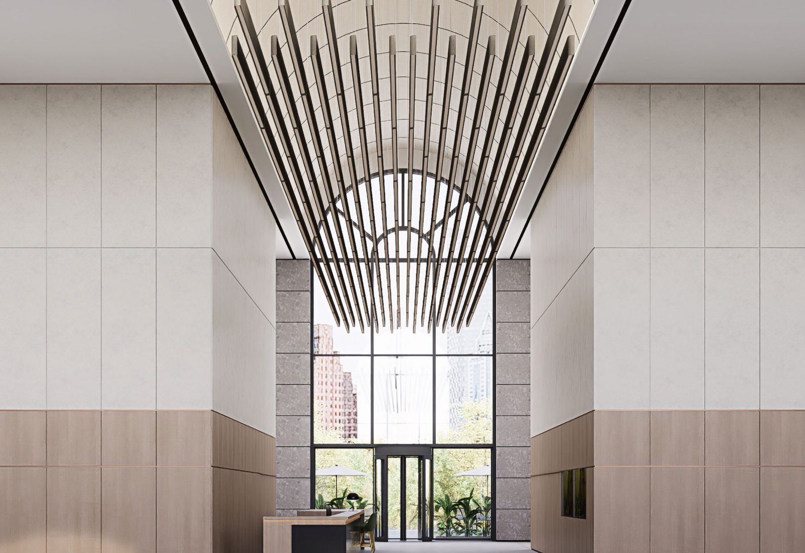 Sway Ceiling Baffles | Walnut, Ivory | Premier Collection