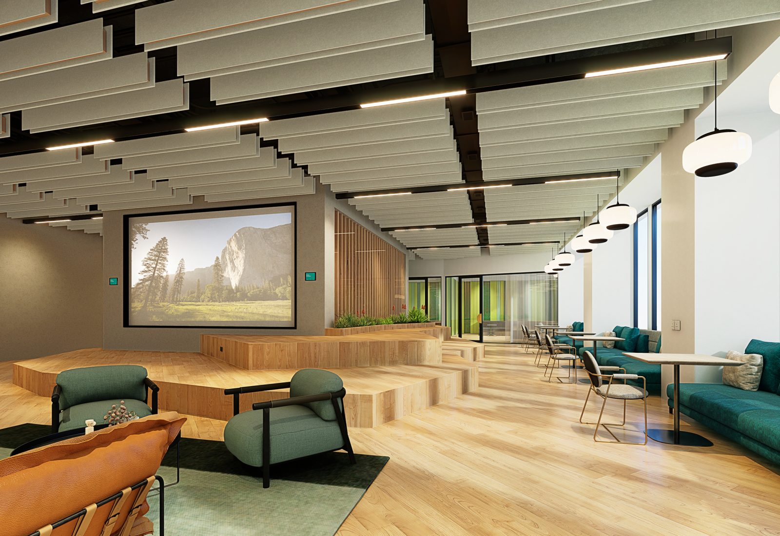 Stack Ceiling Baffles | Celery, Quartz | Premier Collection