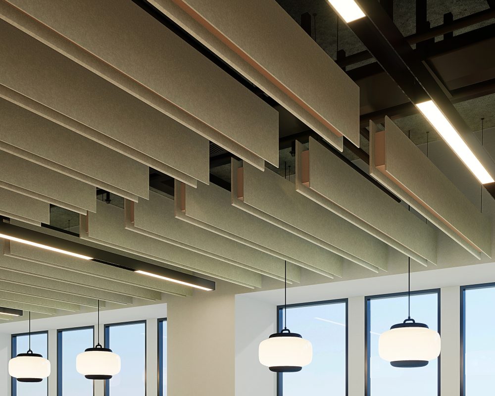 Stack Ceiling Baffles | Celery, Quartz | Premier Collection