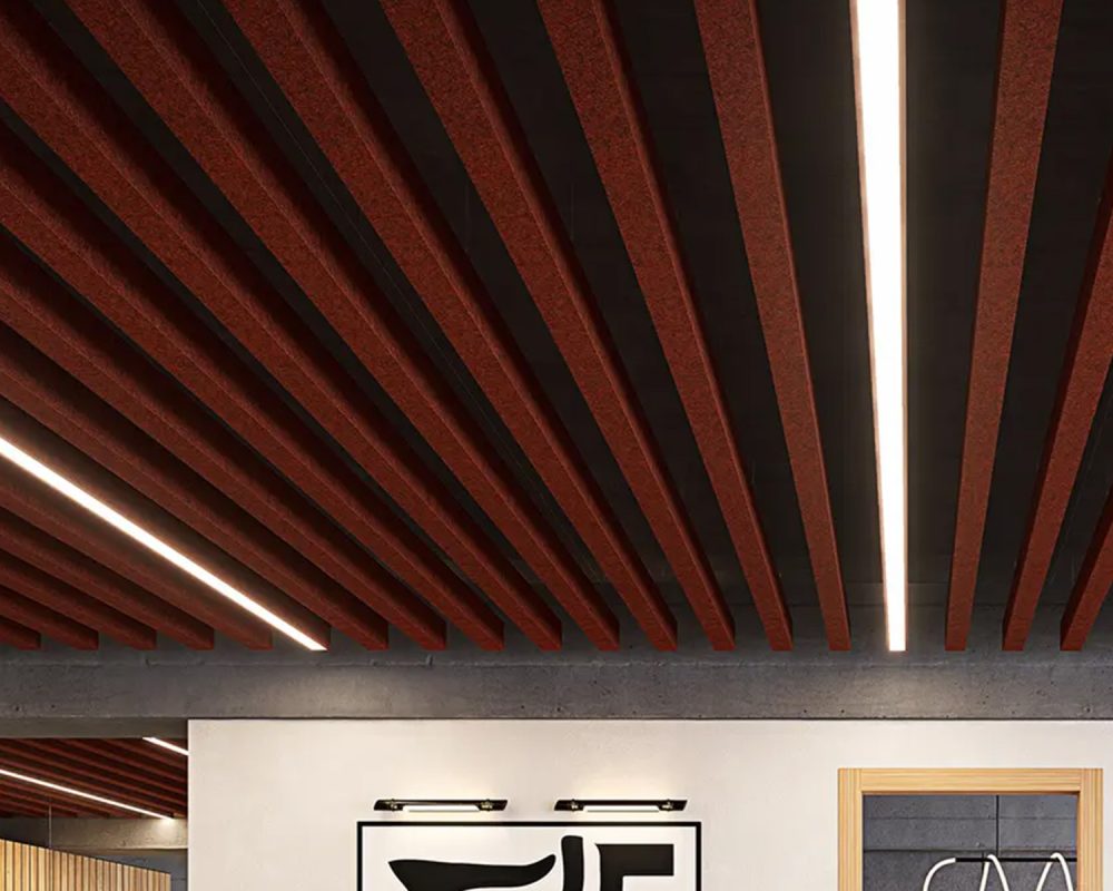 Truss Ceiling Baffles | Peppercorn | Premier Collection