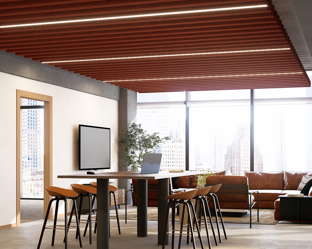 Truss Ceiling Baffles | Peppercorn | Premier Collection