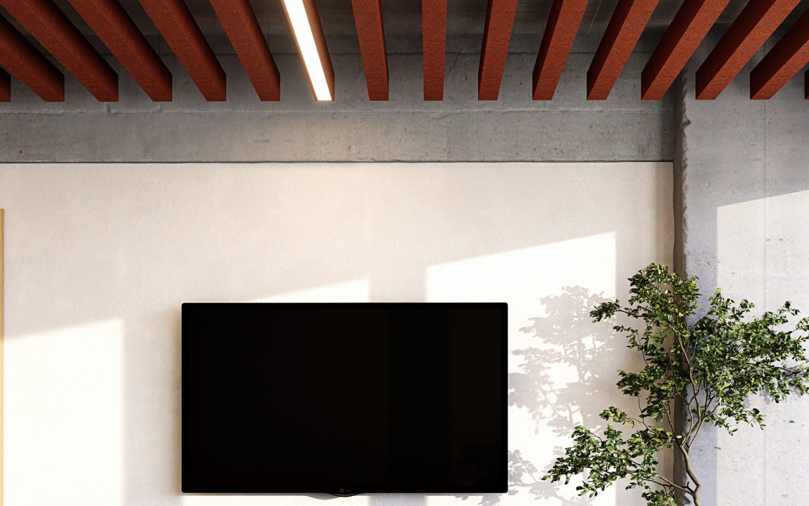 Truss Ceiling Baffles | Peppercorn | Premier Collection