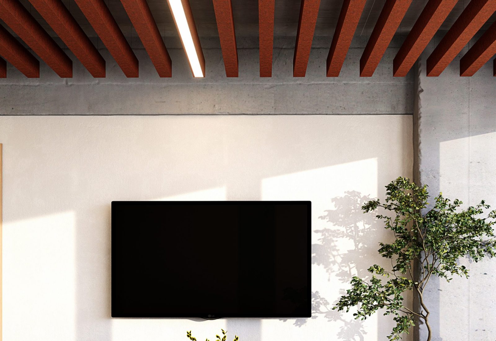 Truss Ceiling Baffles | Peppercorn | Premier Collection