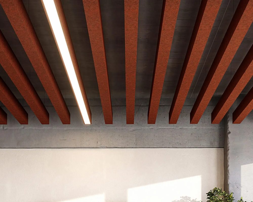Truss Ceiling Baffles | Peppercorn | Premier Collection