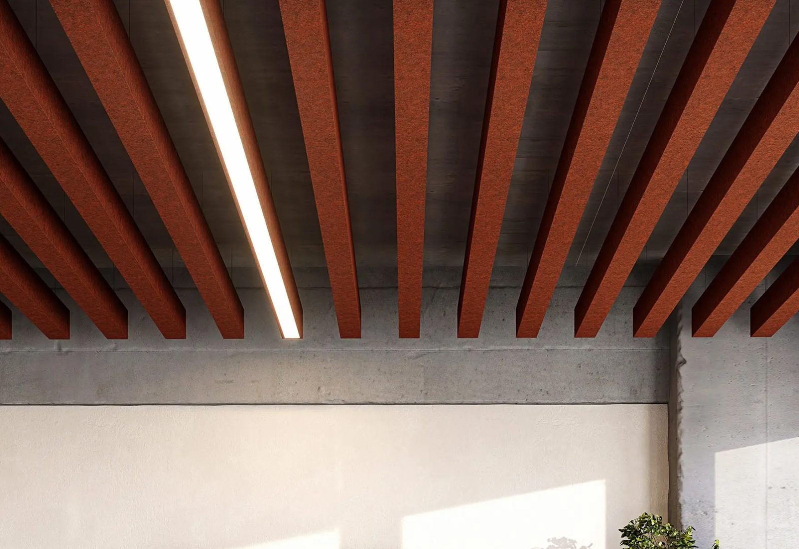 Truss Ceiling Baffles | Peppercorn | Premier Collection