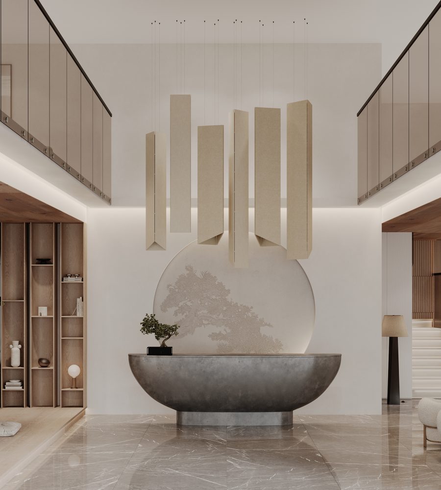 Pendant, Triangle Ceiling Clouds | Ivory | Premier Collection