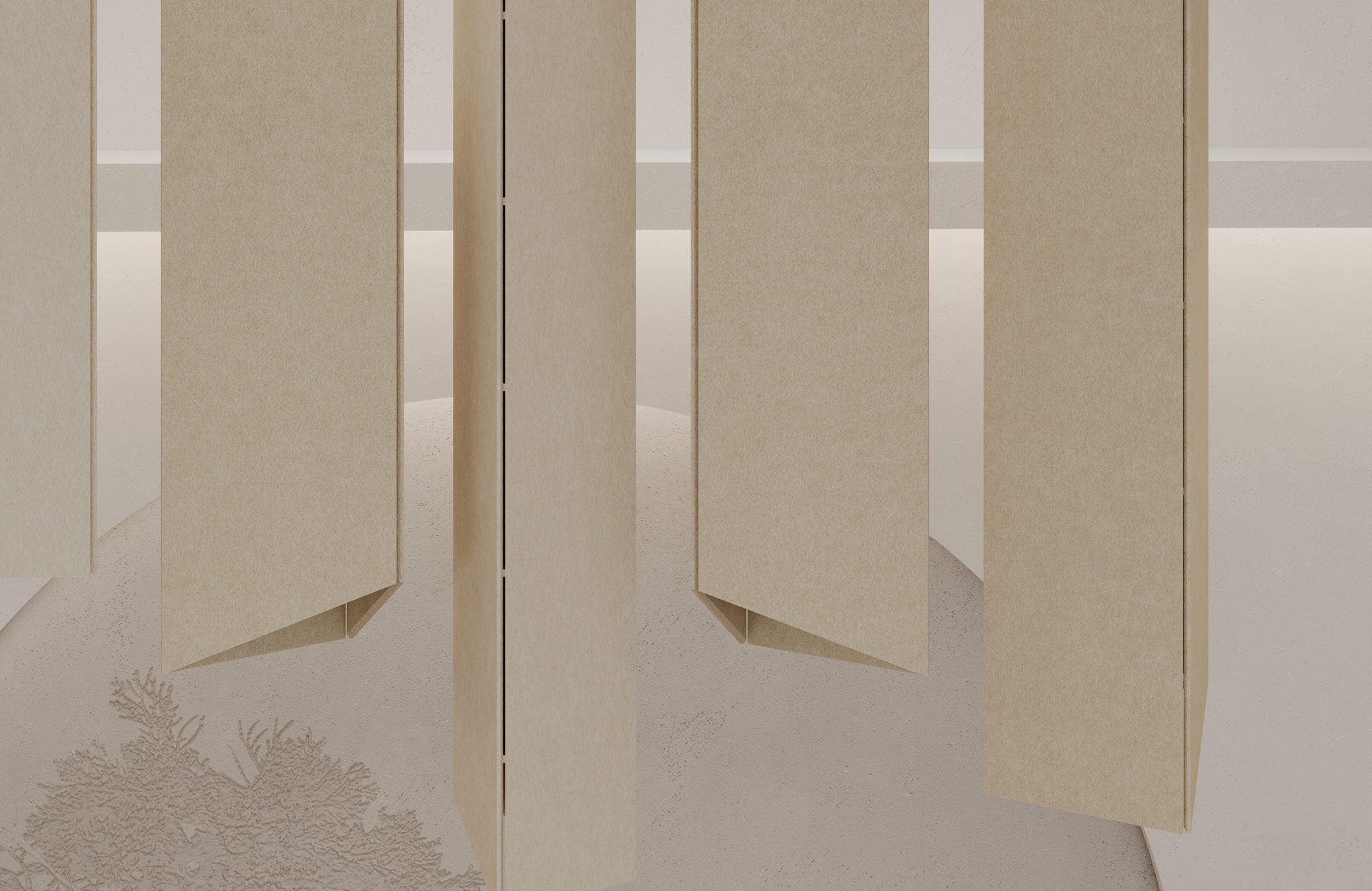 Pendant, Triangle Ceiling Clouds | Ivory | Premier Collection