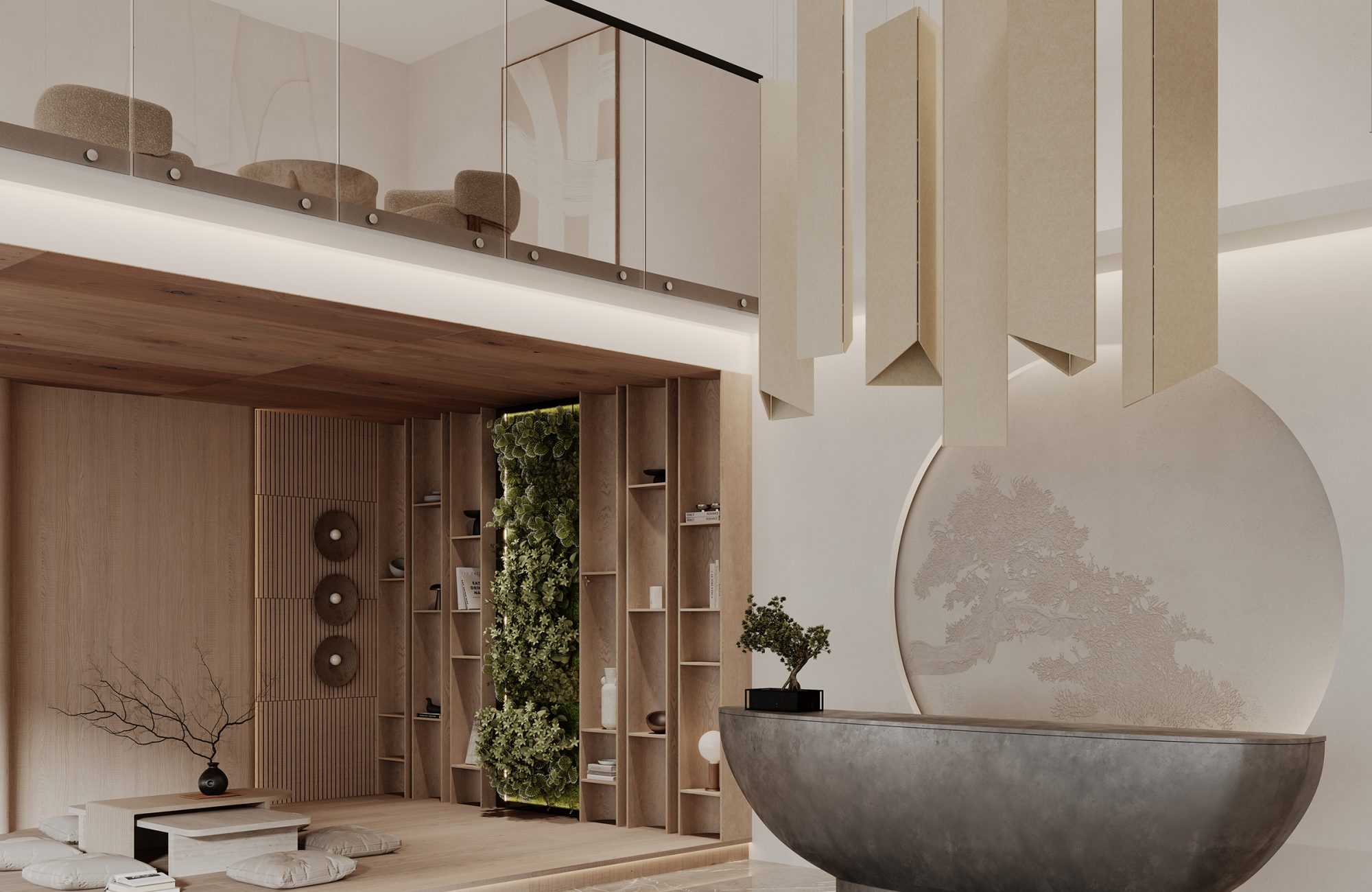 Pendant, Triangle Ceiling Clouds | Ivory | Premier Collection