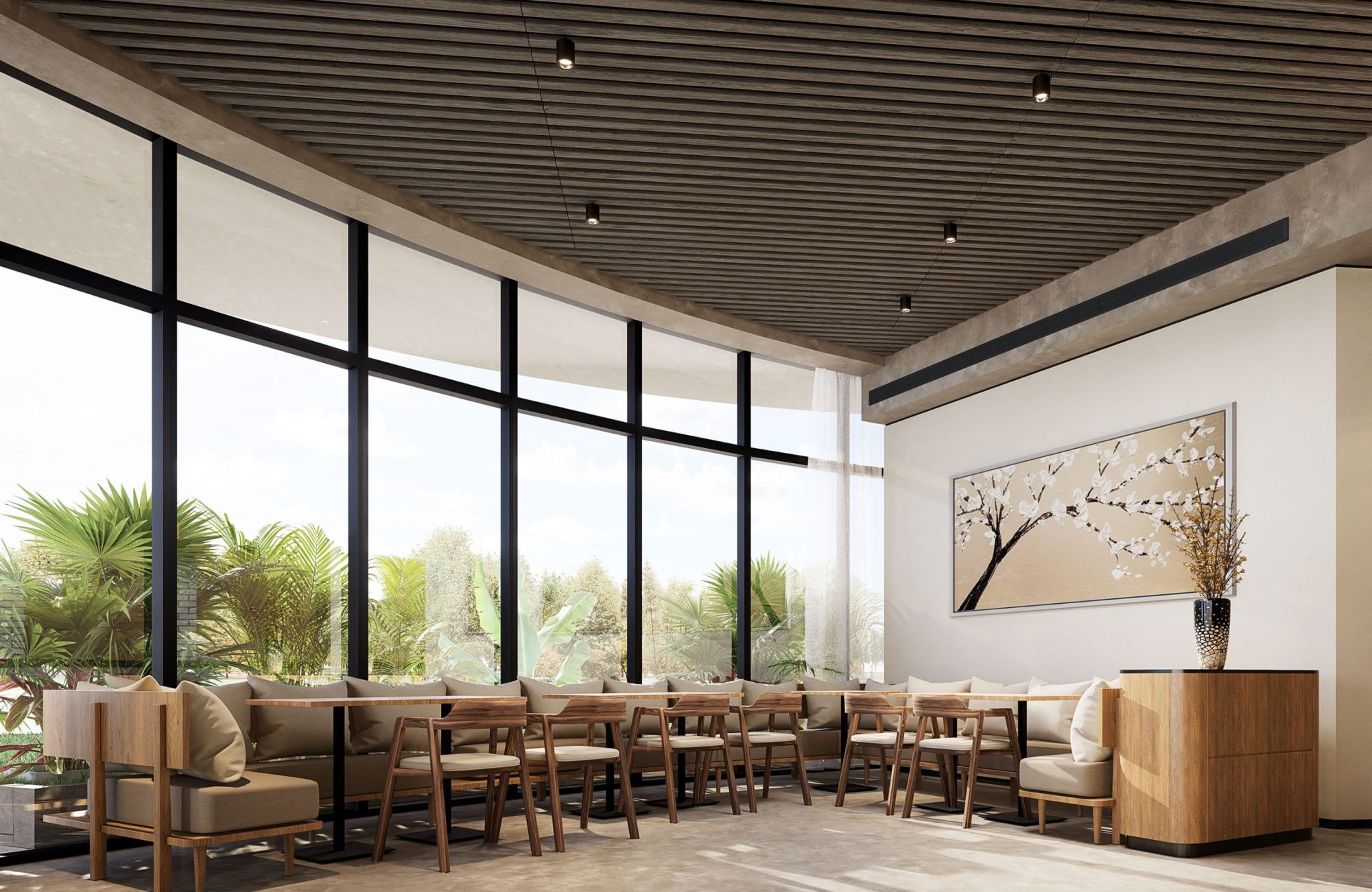 SoftenUp, Plateau Ceiling Frames | Woodland Fog | WoodGrain Collection