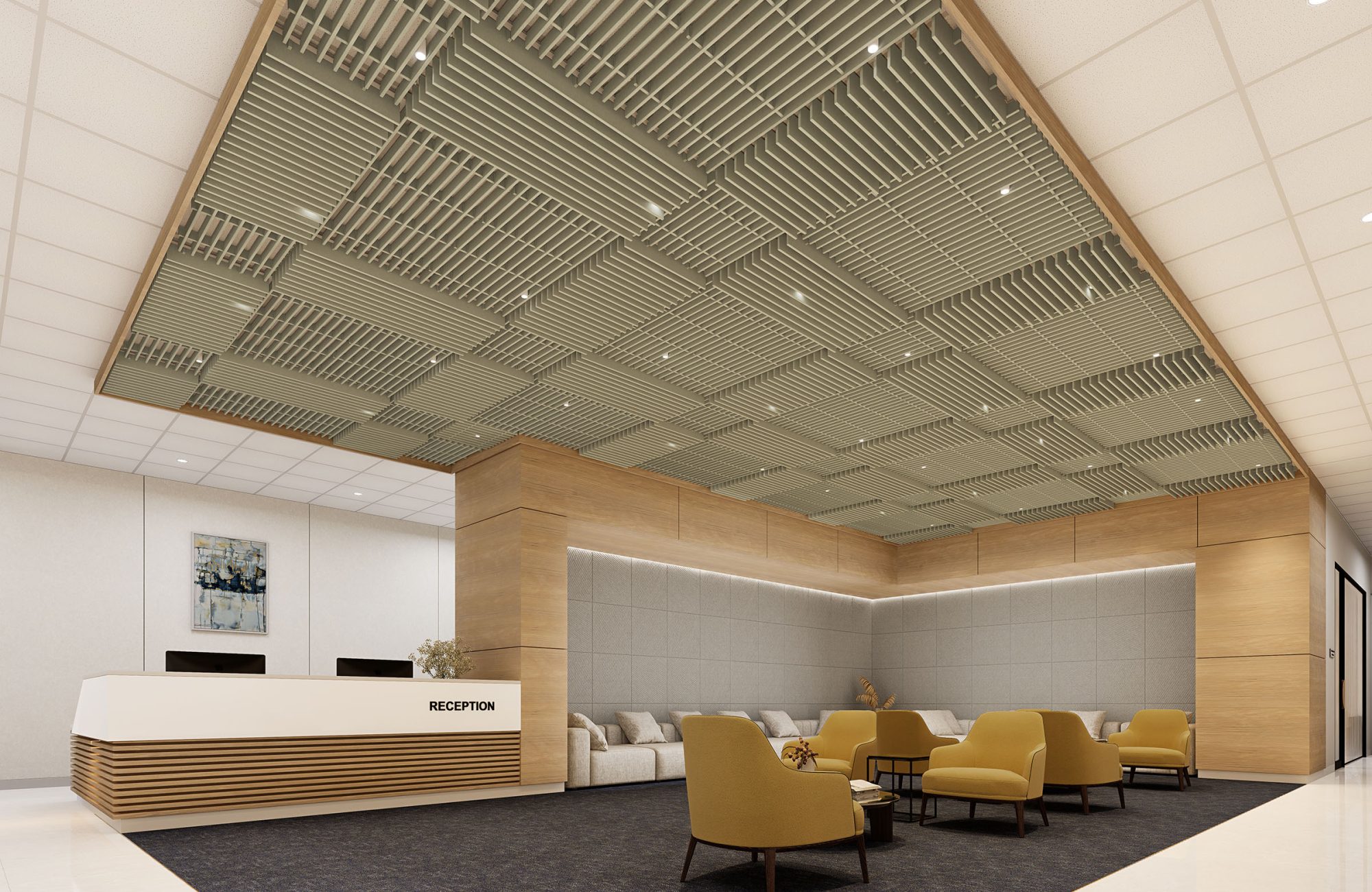 Rail, Road Ceiling Frames | Celery | Premier Collection