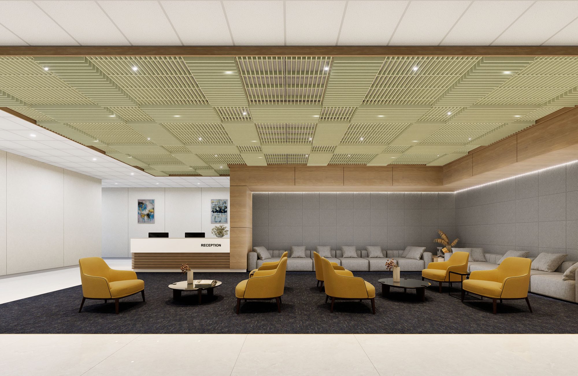 Rail, Road Ceiling Frames | Celery | Premier Collection