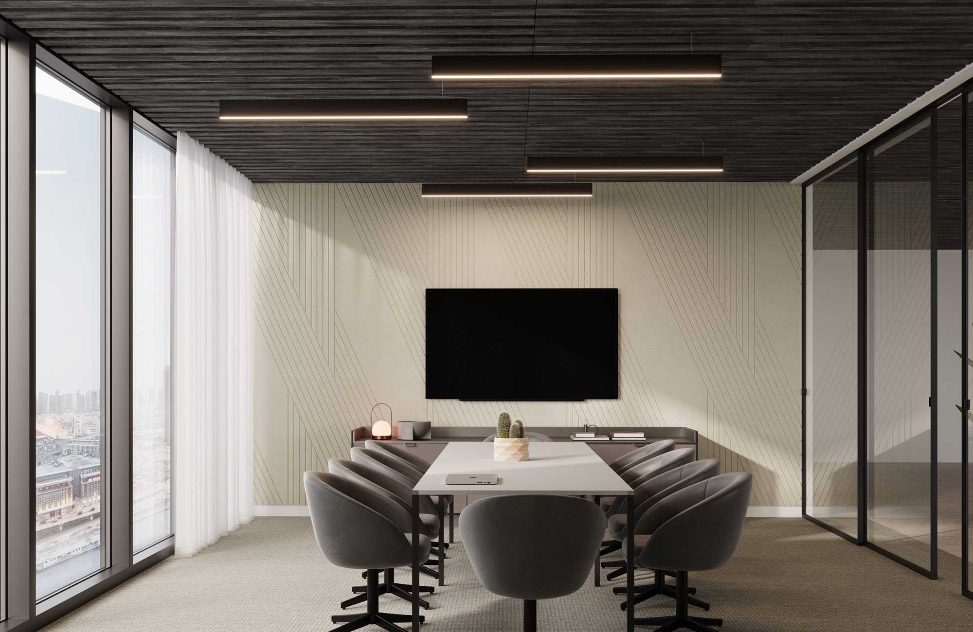 SoftenUp, Ridge Ceiling Frames | Charred Larch | WoodGrain Collection