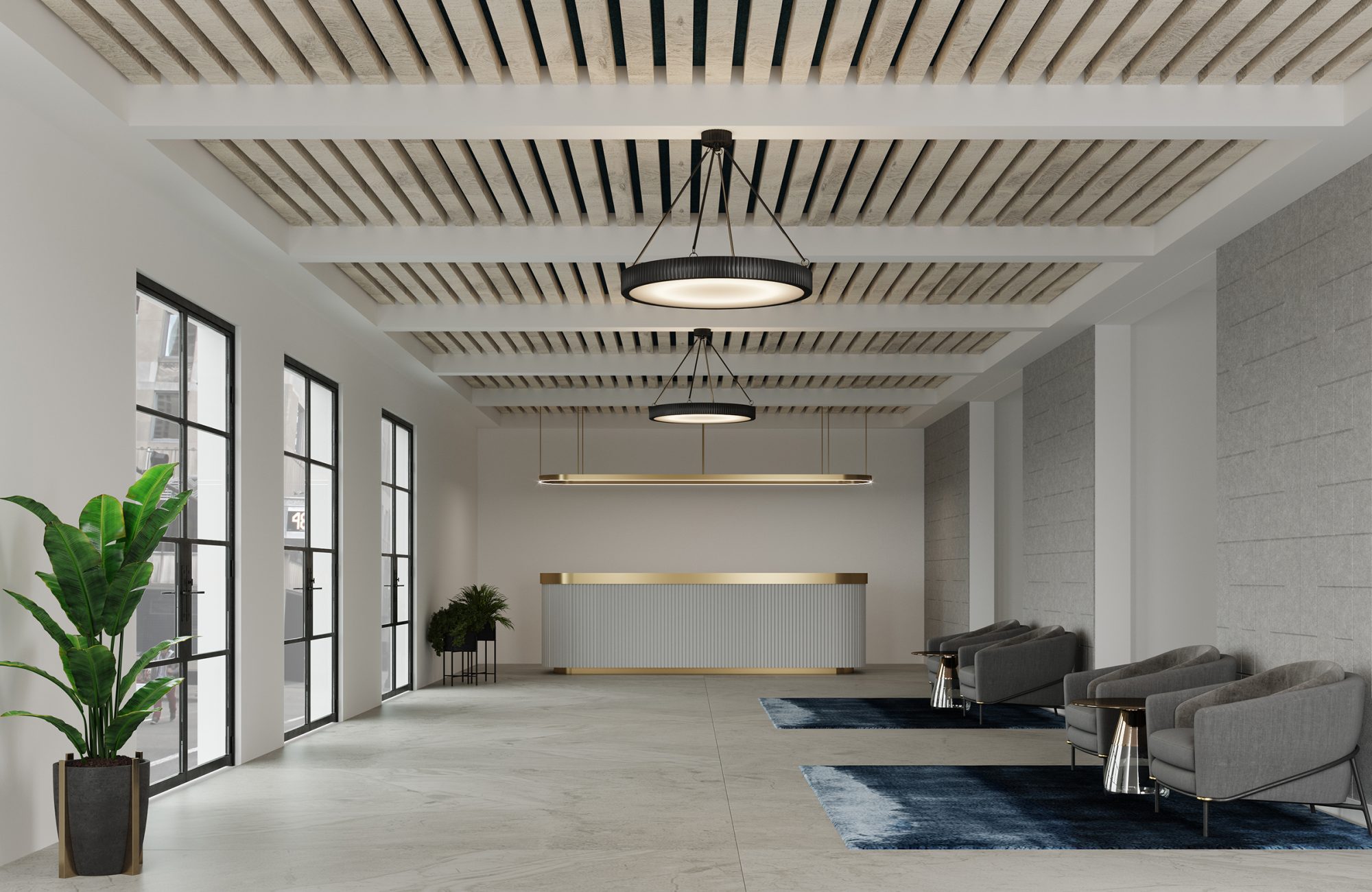 SoftenUp, Ridge Ceiling Frames | Picket Fence | WoodGrain Collection