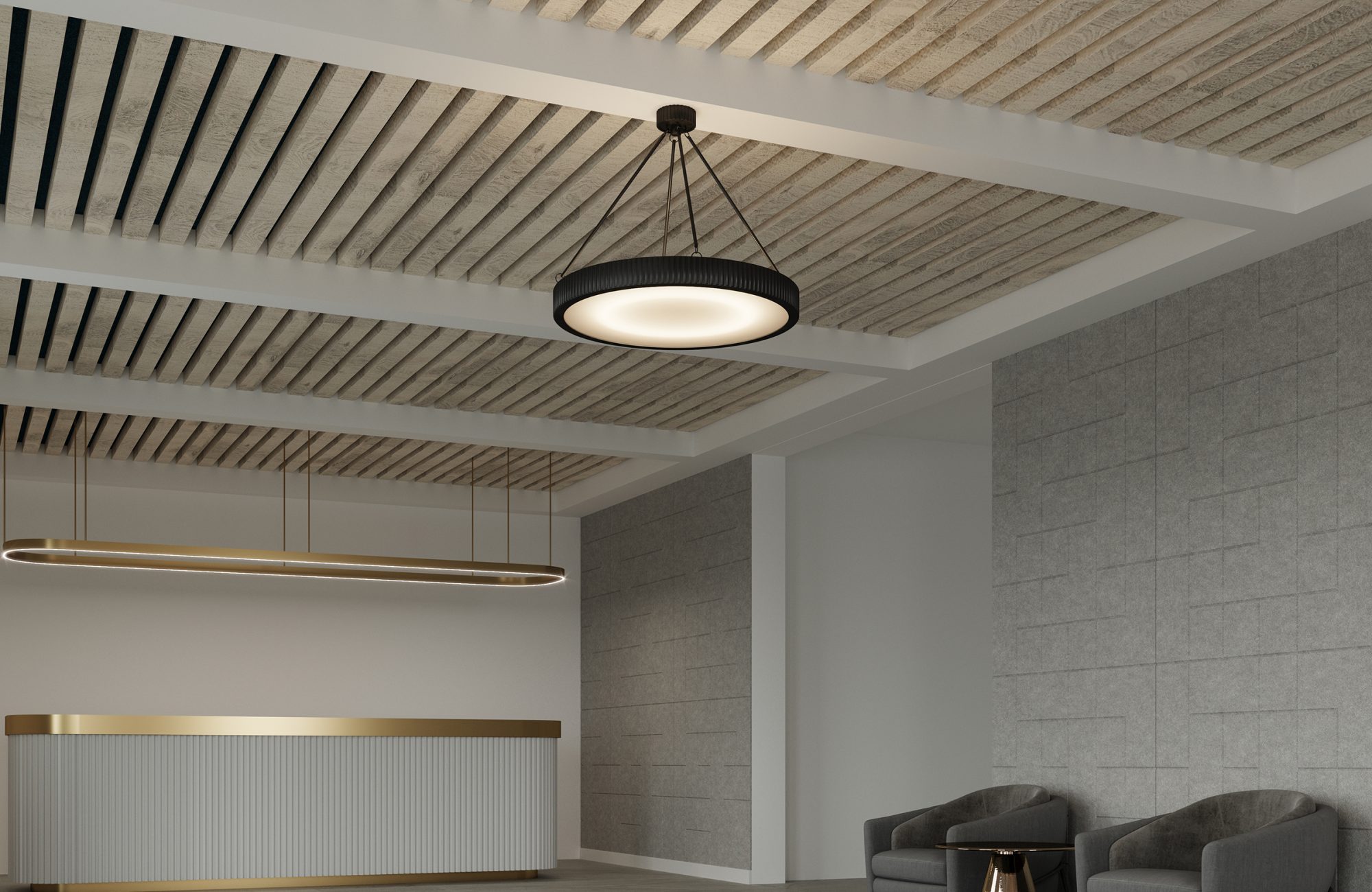 SoftenUp, Ridge Ceiling Frames | Picket Fence | WoodGrain Collection