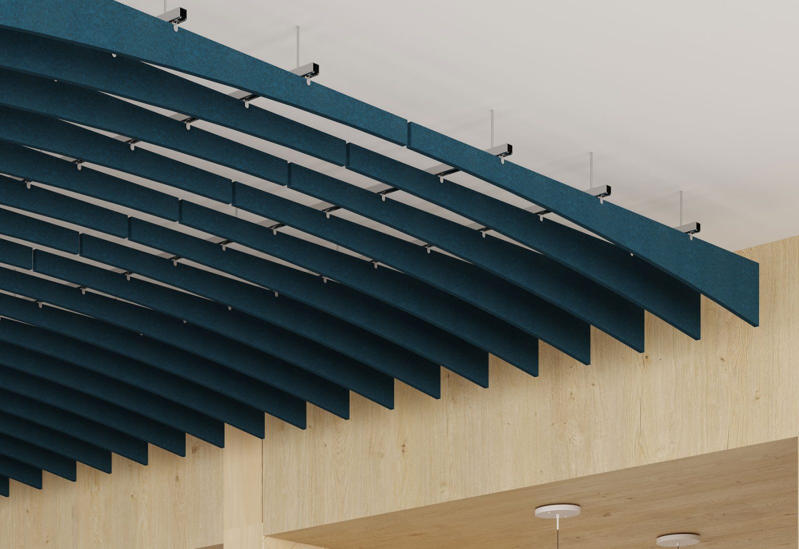 Arc Ceiling Baffles | Denim | Premier Collection