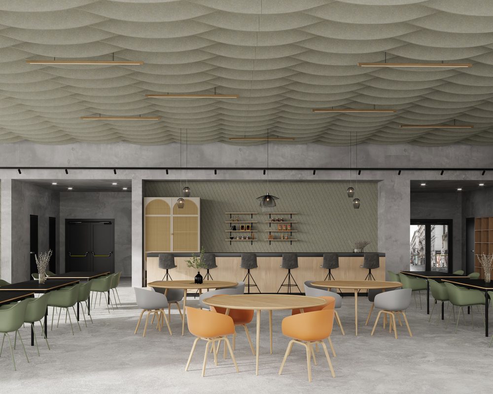 Curve Ceiling Baffles | Pistachio | Premier Collection