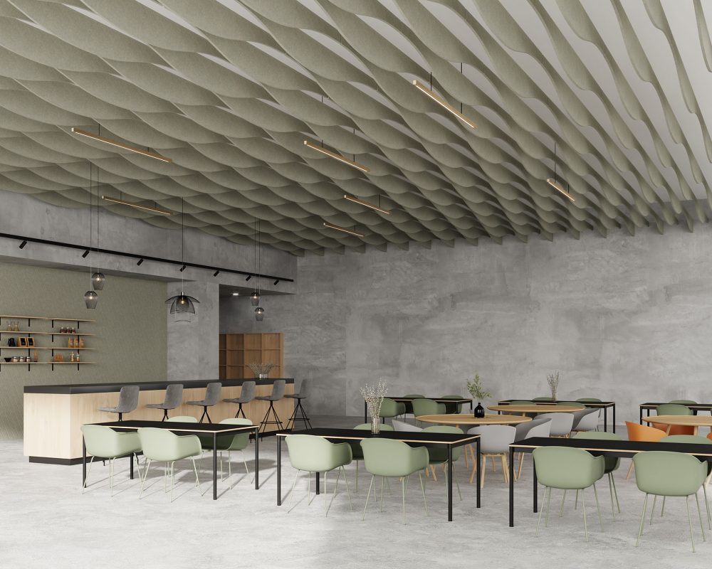 Curve Ceiling Baffles | Pistachio | Premier Collection
