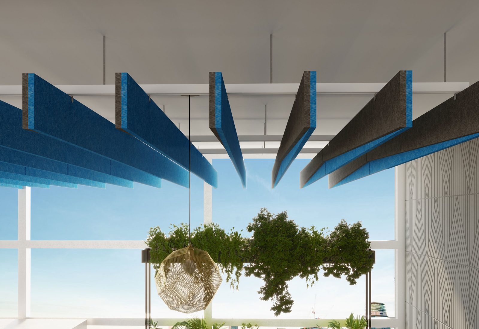 Reveal Acoustic Baffles | Azur, Slate | Premier Collection