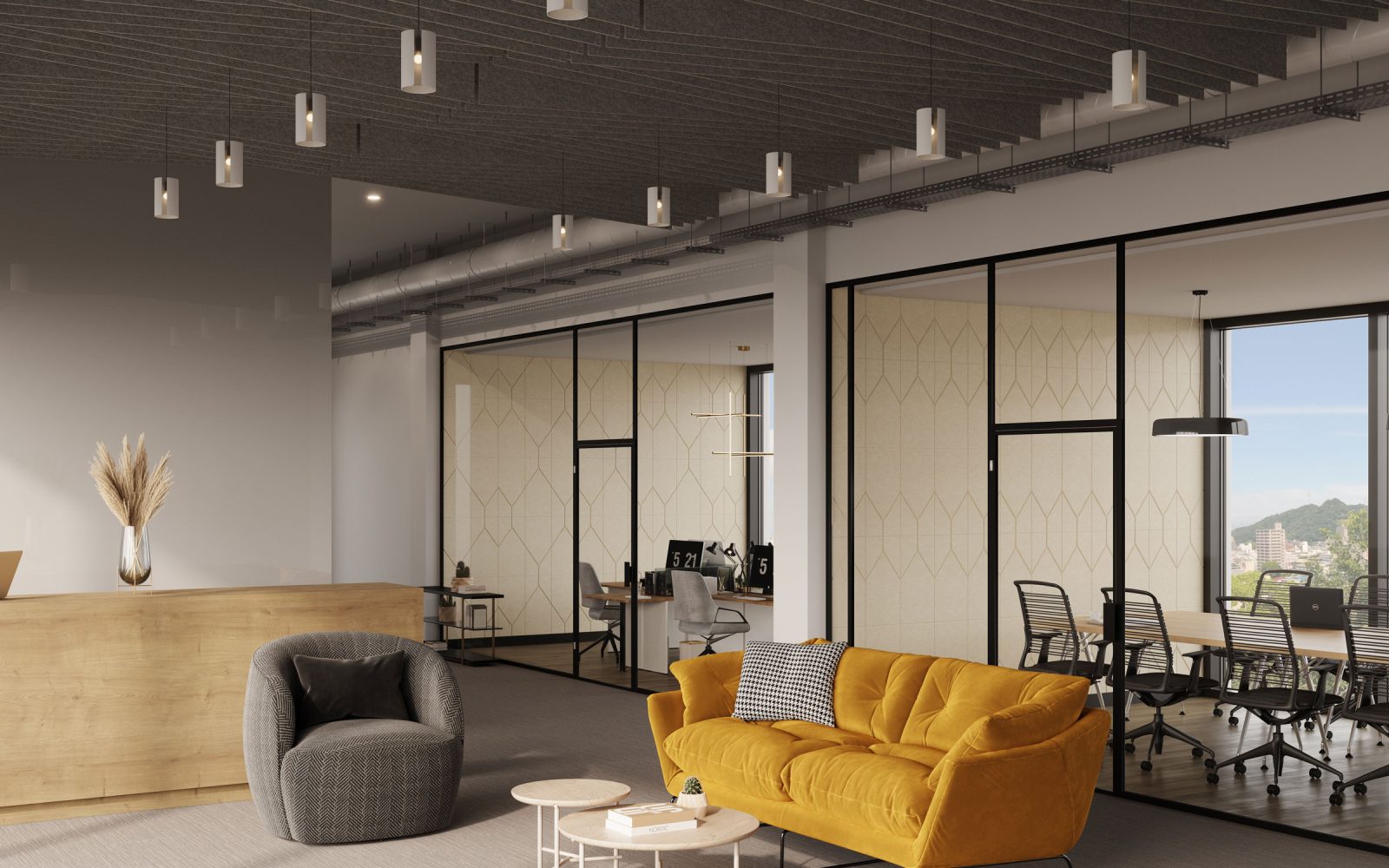 Wing Ceiling Baffles | Grey | Premier Collection