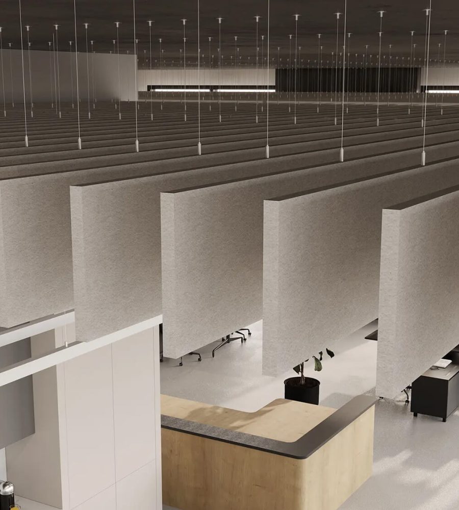 Linear Ceiling Baffles | Almond | Premier Collection