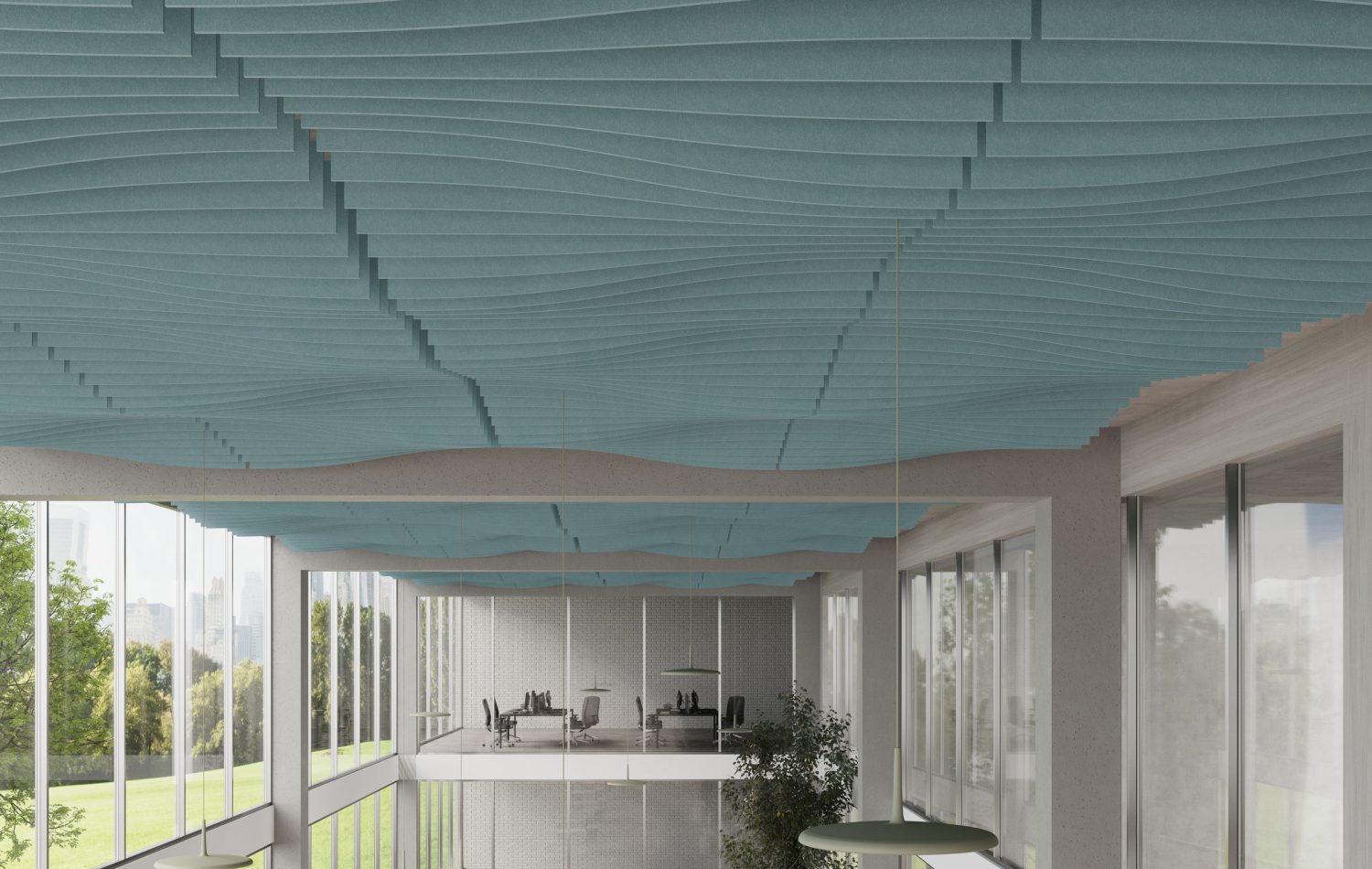 Fan Ceiling Baffles | Sea Salt | Premier Collection