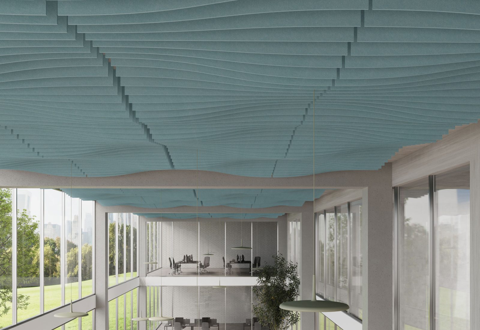 Fan Ceiling Baffles | Sea Salt | Premier Collection