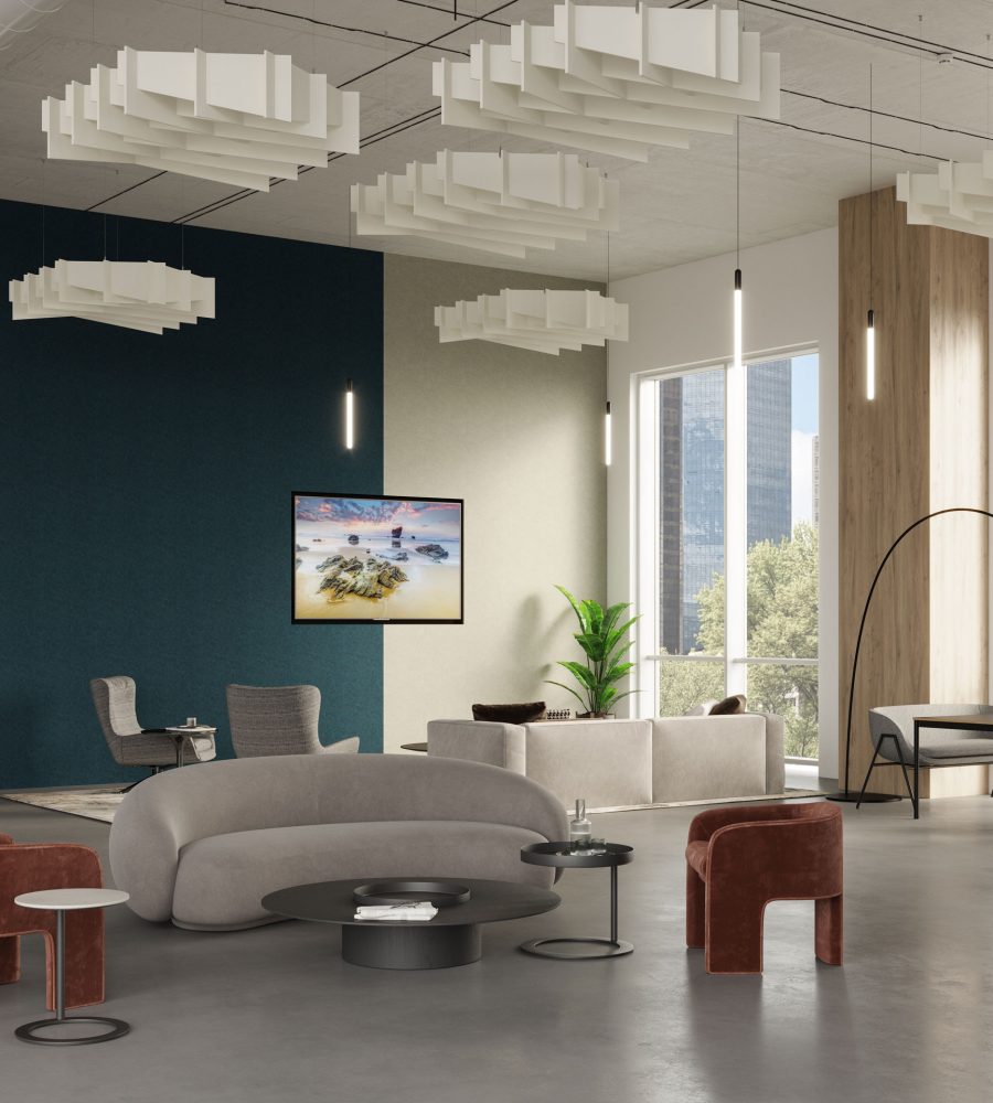Interlace, Solus Ceiling Clouds | White | Premier Collection