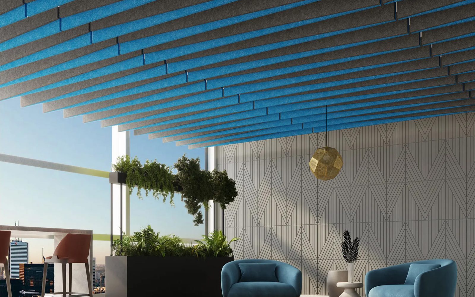 Reveal Acoustic Baffles | Azur, Slate | Premier Collection