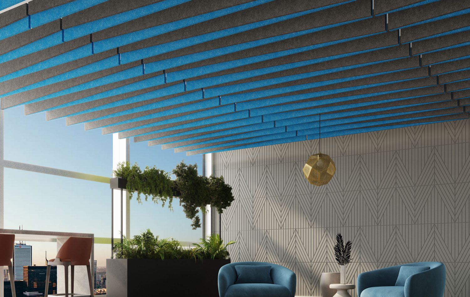 Acoufelt_Ceiling_Double-Blade-Baffle-1_Azure