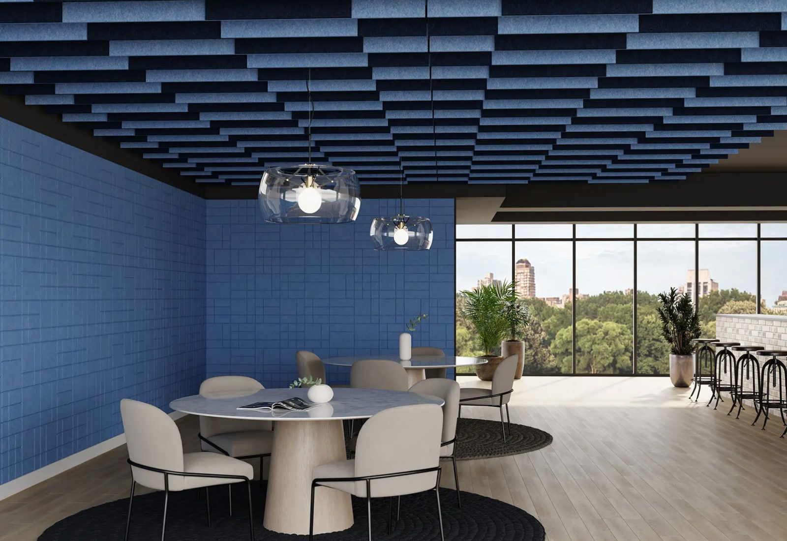 Groove Ceiling Baffles | Marine & Midnight | Premier Collection