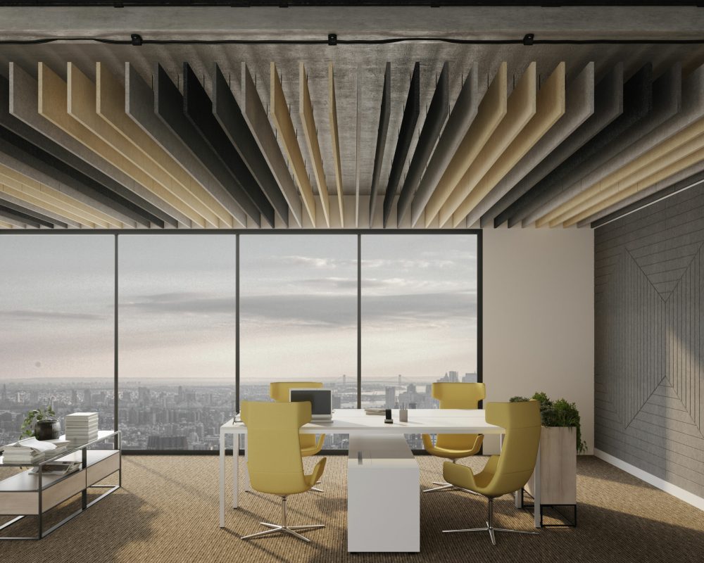 Linear Ceiling Baffles | Platinum, Slate, Piano Black, Ivory, Pearl | Premier Collection