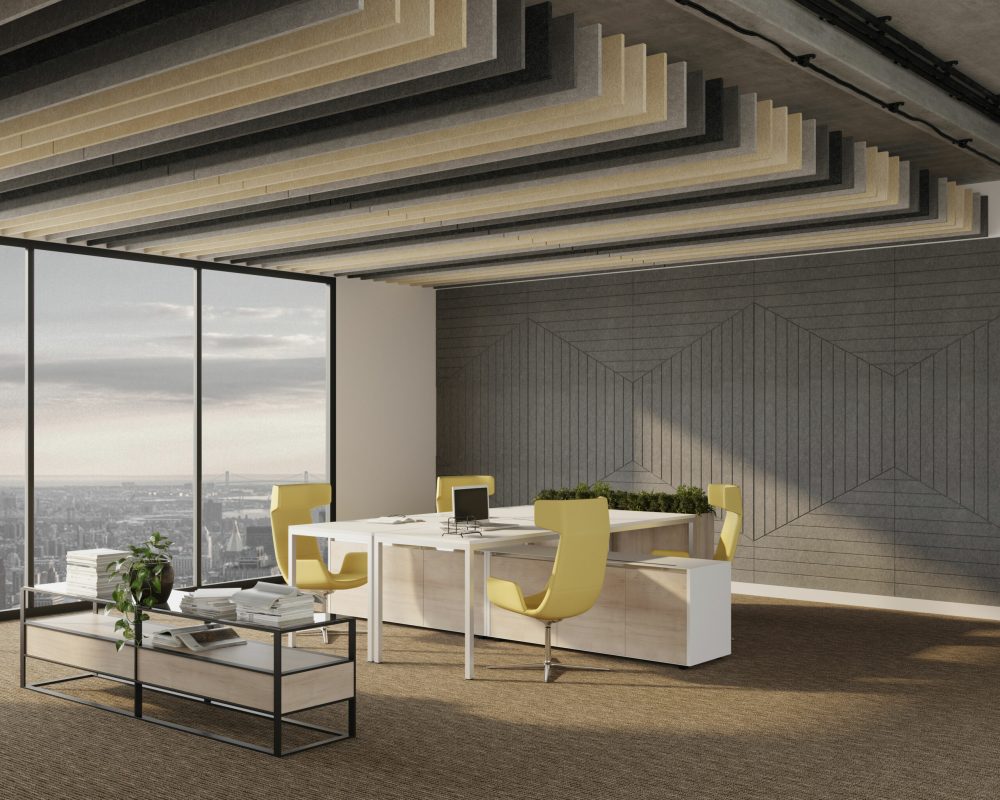 Linear Ceiling Baffles | Platinum, Slate, Piano Black, Ivory, Pearl | Premier Collection