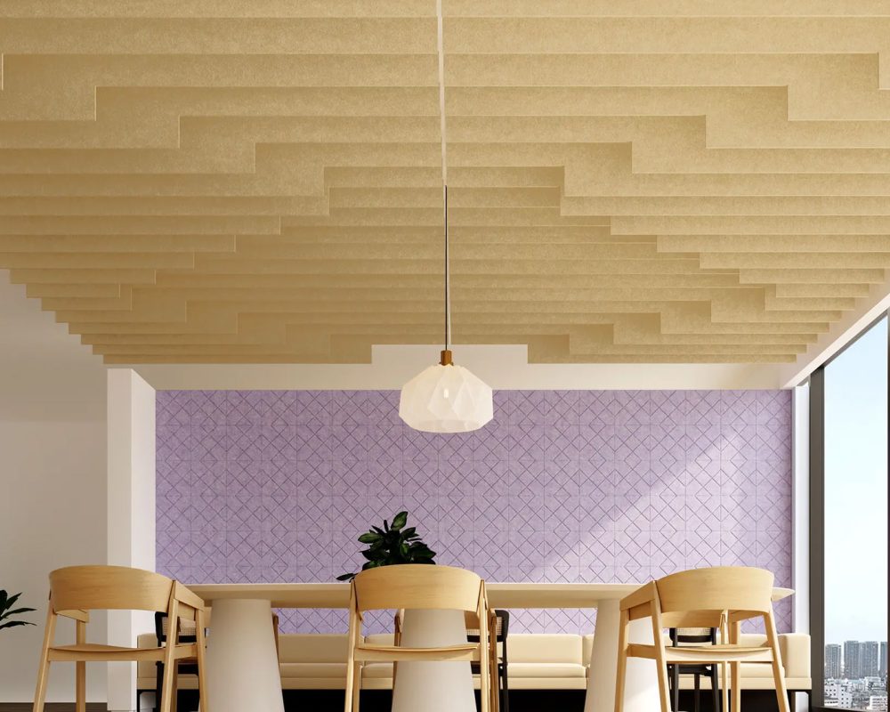 Step Ceiling Baffles | Ivory | Premier Collection