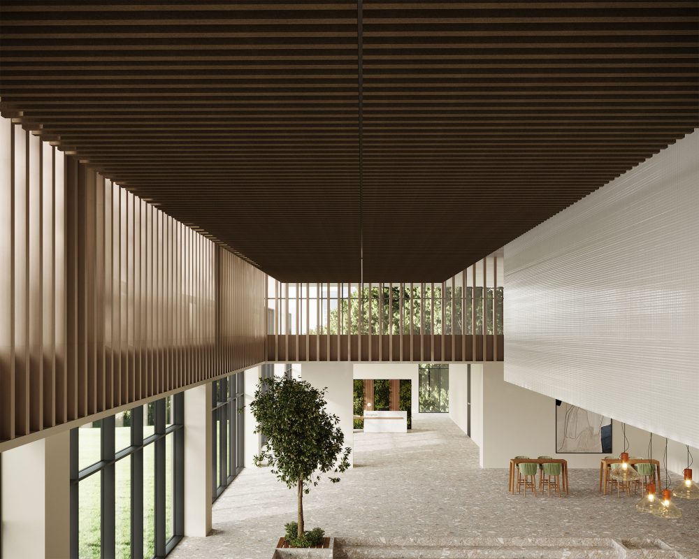 Truss Ceiling Baffles | Walnut | Premier Collection