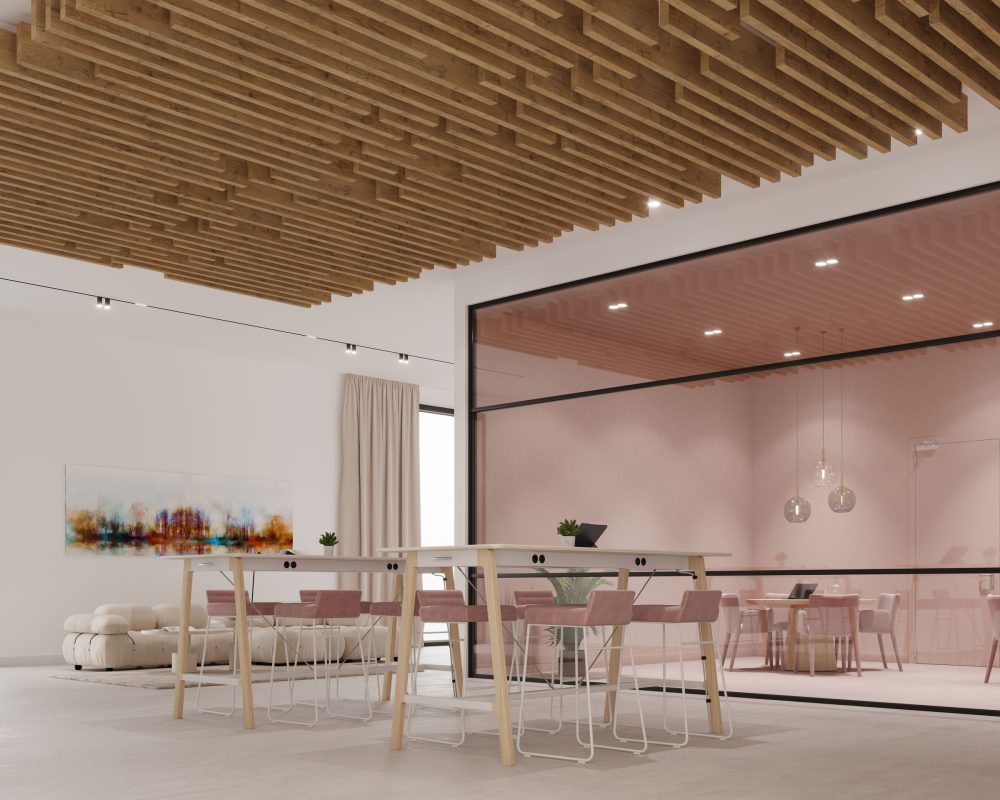 Truss Ceiling Baffles | Wine Barrel | WoodGrain Collection