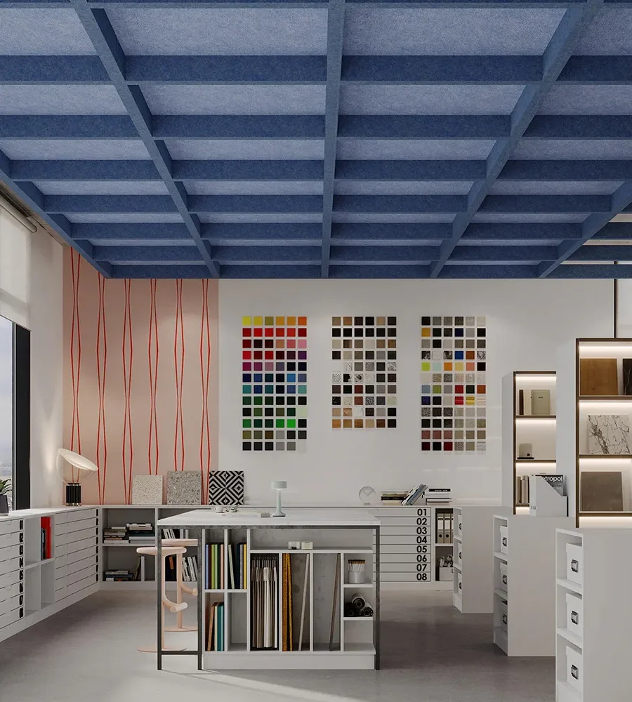 Framework Capped Ceiling Grids | Periwinkle, Marine | Premier Collection