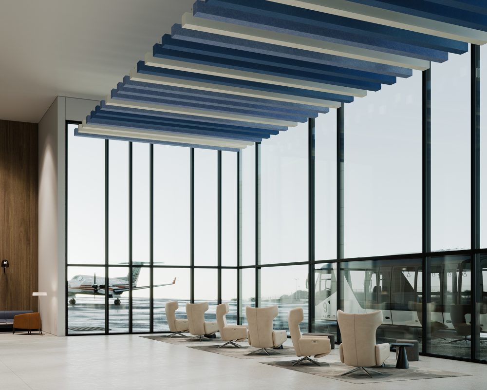 Beam Ceiling Baffles | Periwinkle, Marine, White | Premier Collection