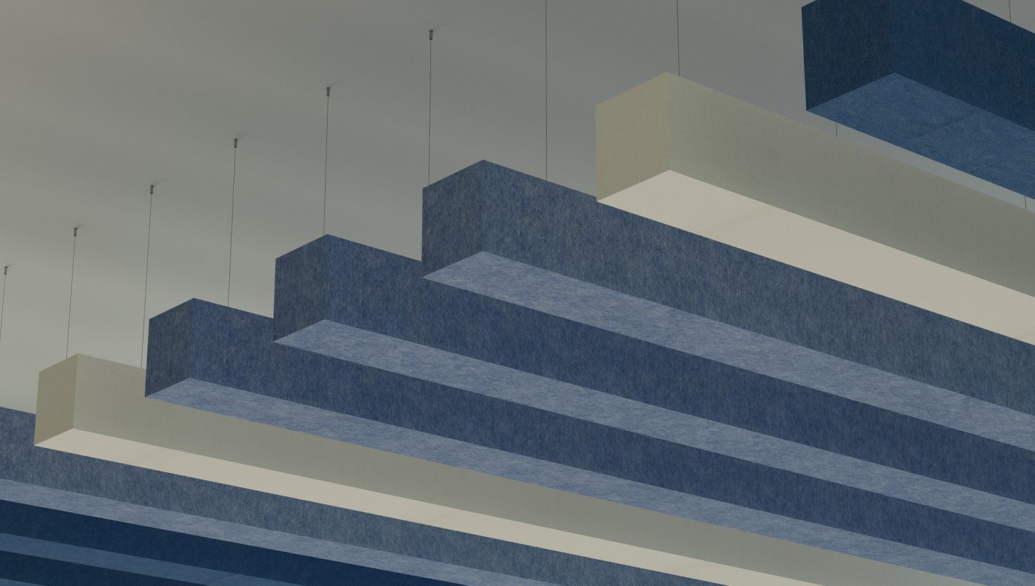 Beam Ceiling Baffles | Periwinkle, Marine, White | Premier Collection