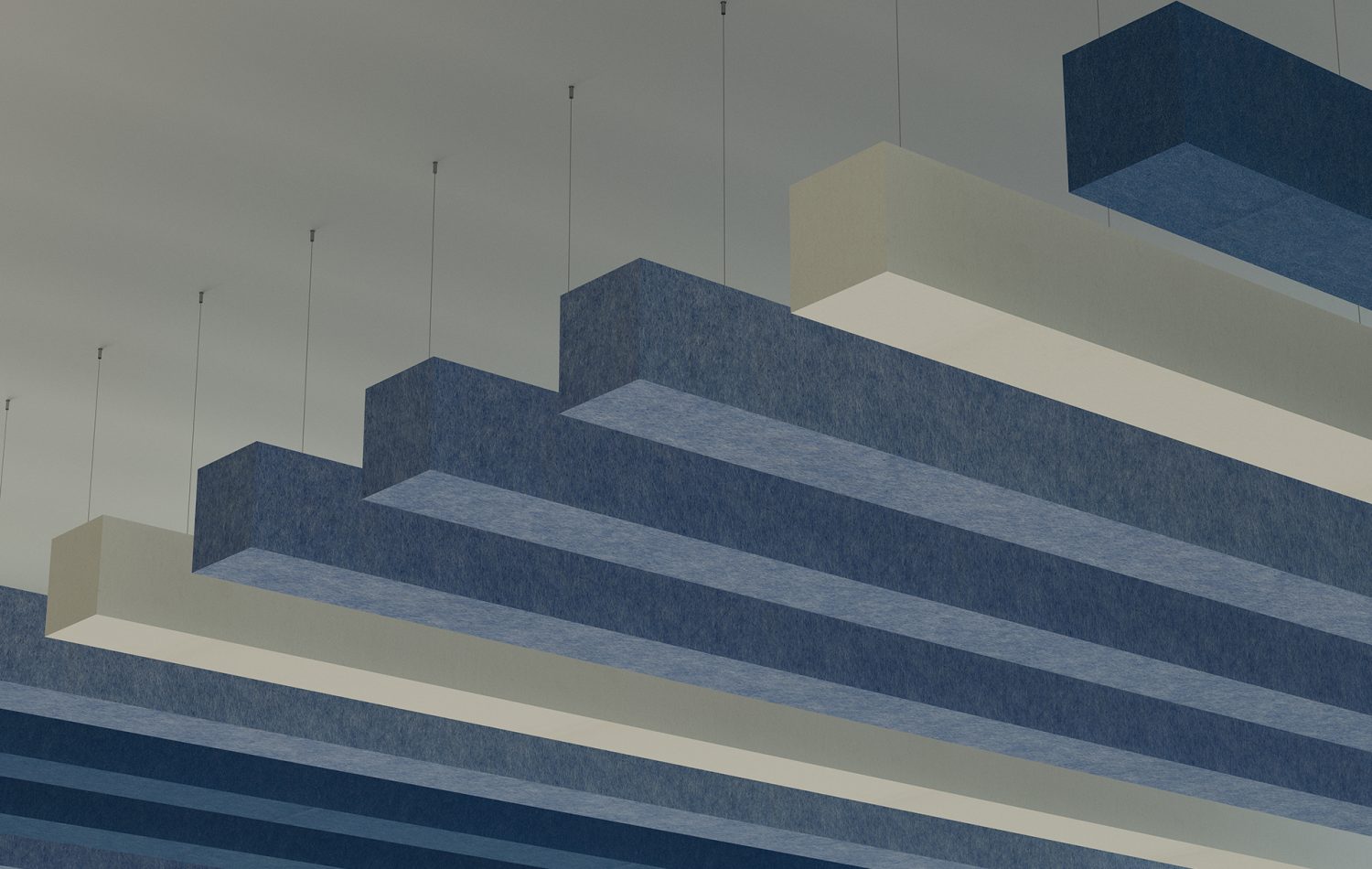 Beam Ceiling Baffles | Periwinkle, Marine, White | Premier Collection