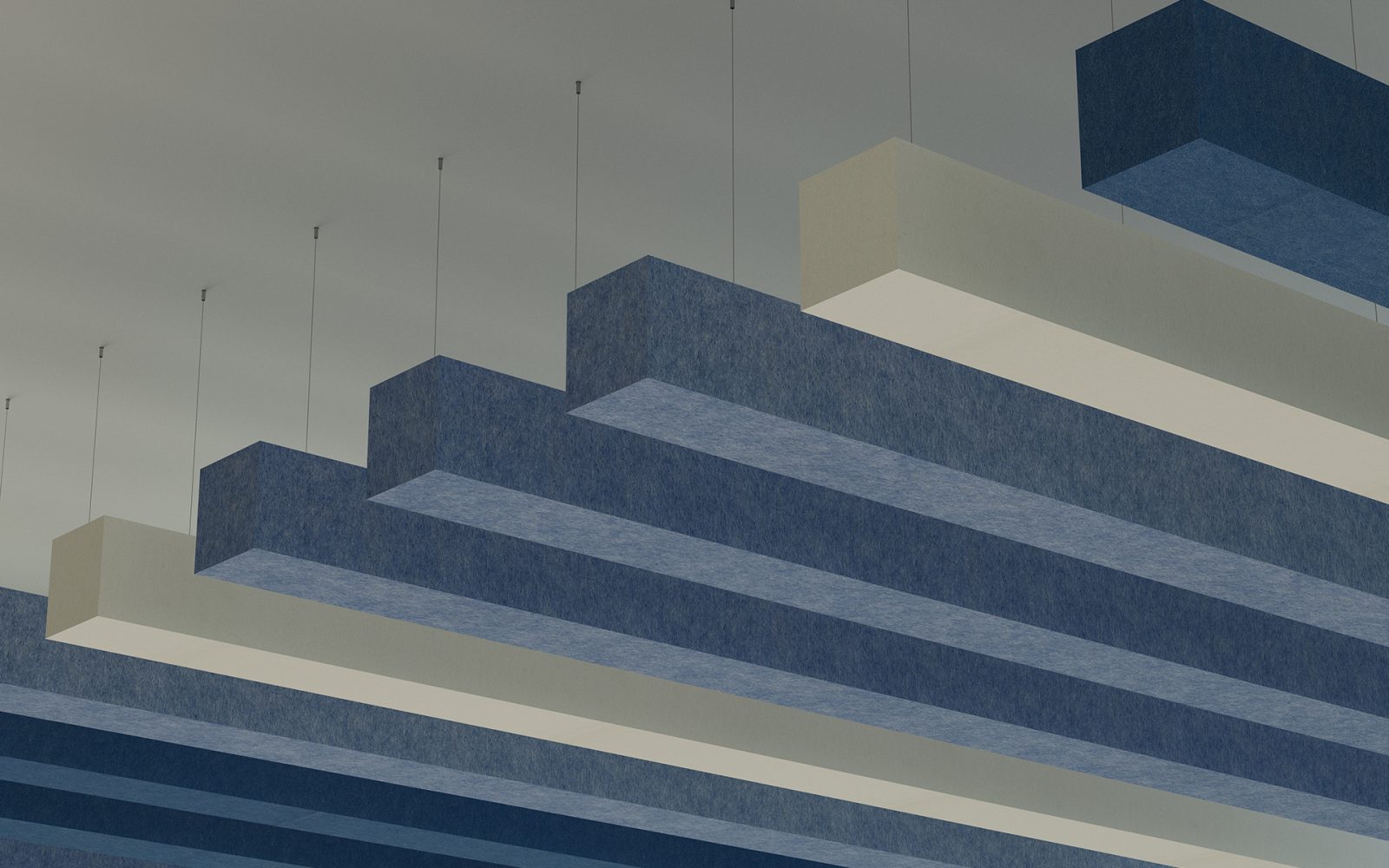 Beam Ceiling Baffles | Periwinkle, Marine, White | Premier Collection