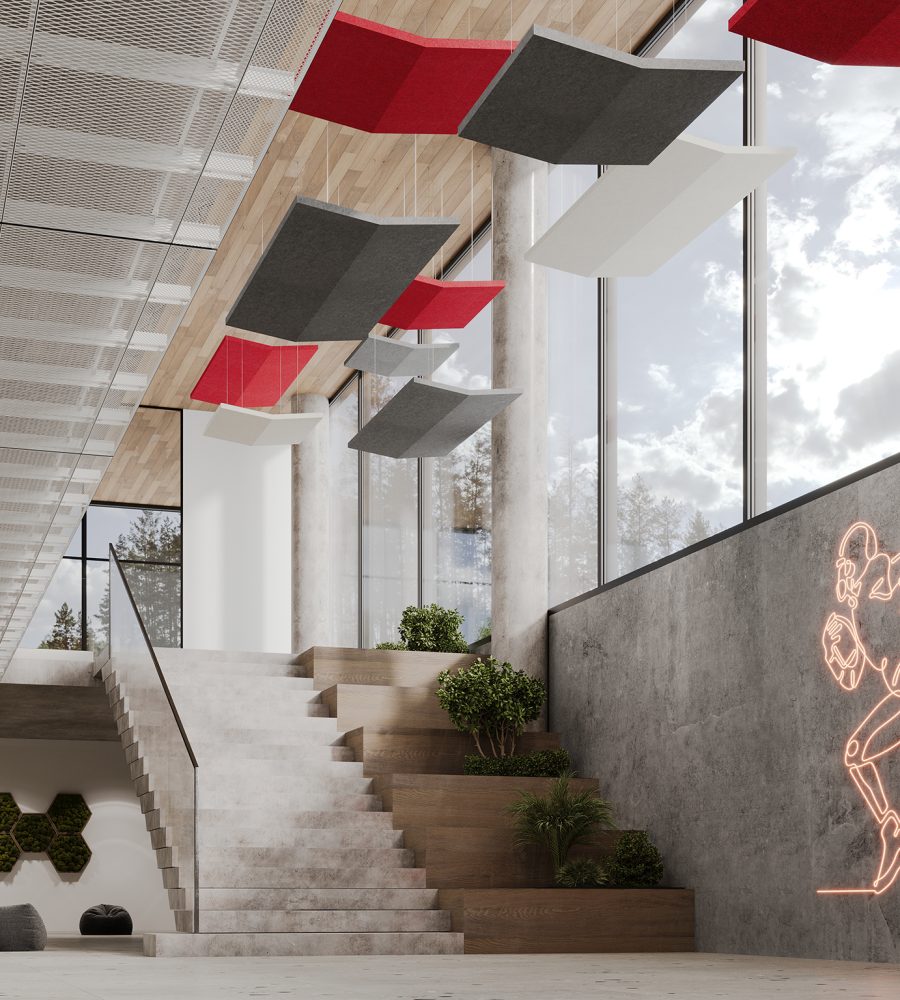 Rooftop, Butterfly Ceiling Clouds | Currant, Almond, Slate | Premier Collection