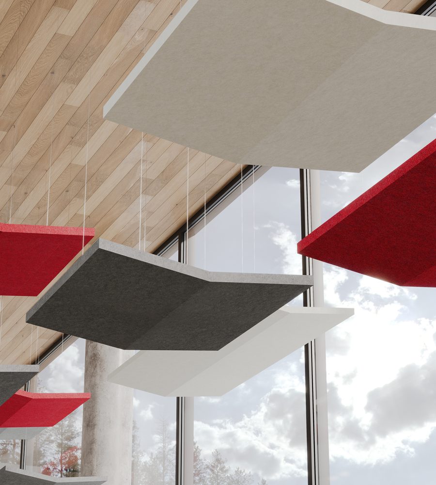 Rooftop, Butterfly Ceiling Clouds | Currant, Almond, Slate | Premier Collection