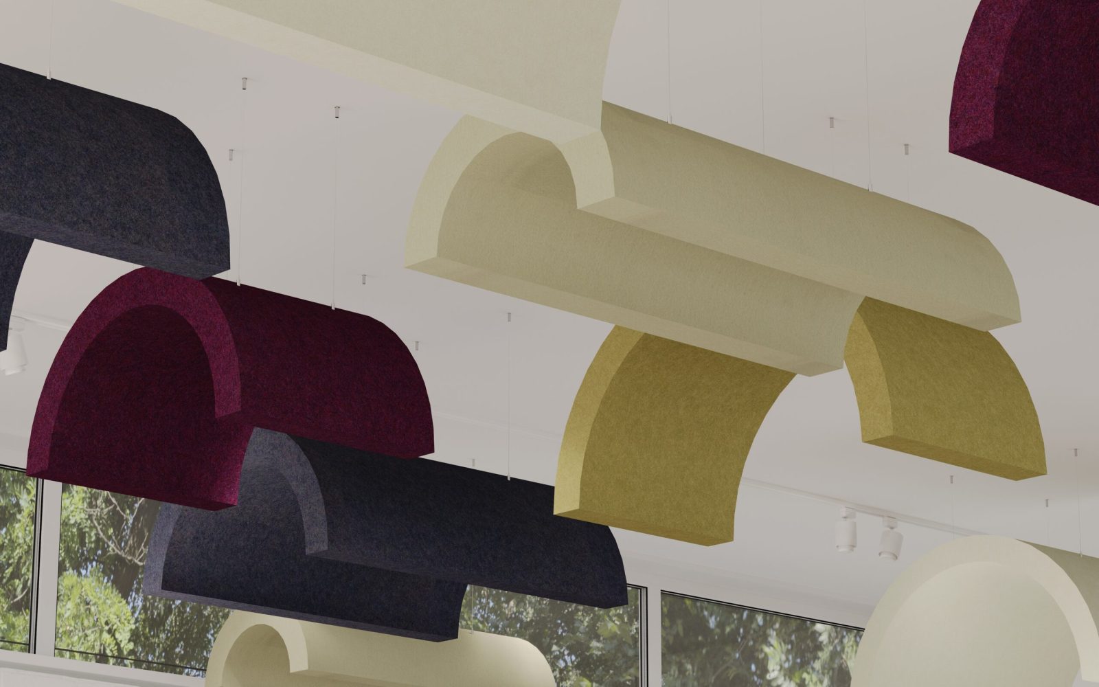 Crest Ceiling Clouds | Pistachio, Eucalyptus, Shiraz, Flint, Celery | Premier Collection