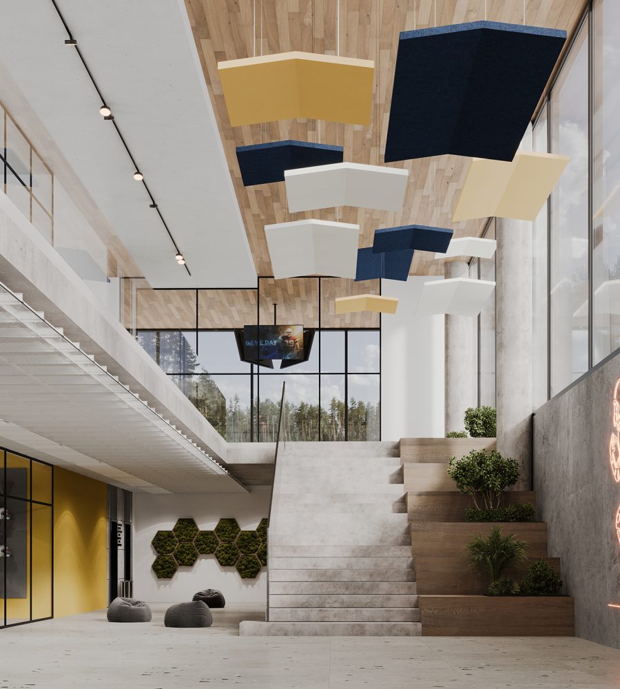 Rooftop, Gable Ceiling Clouds | Midnight, White, Peppercorn | Premier Collection