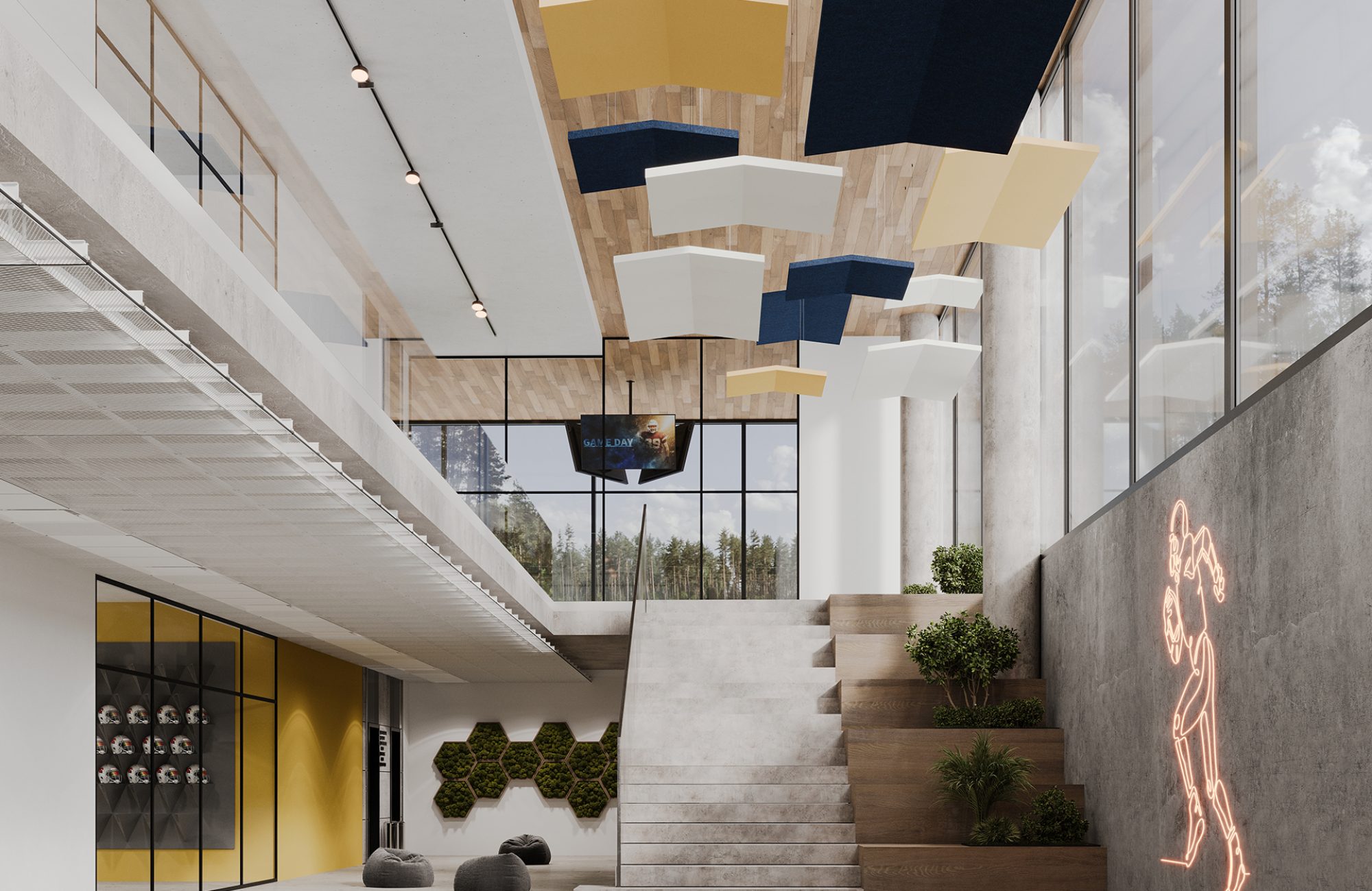 Rooftop, Gable Ceiling Clouds | Midnight, White, Peppercorn | Premier Collection