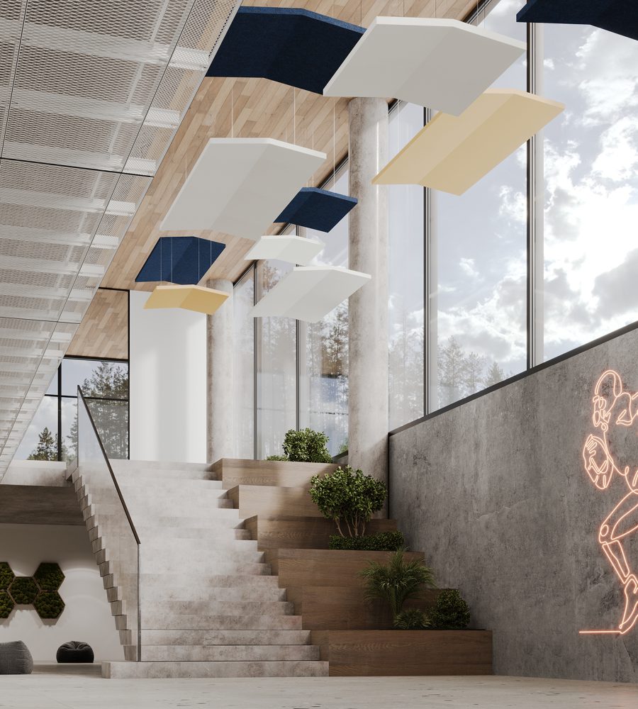 Rooftop, Gable Ceiling Clouds | Midnight, White, Peppercorn | Premier Collection