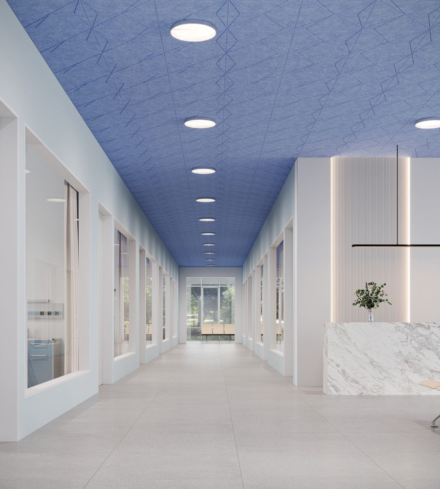Fracture, Keystone Ceiling Panels | Periwinkle | Premier Collection
