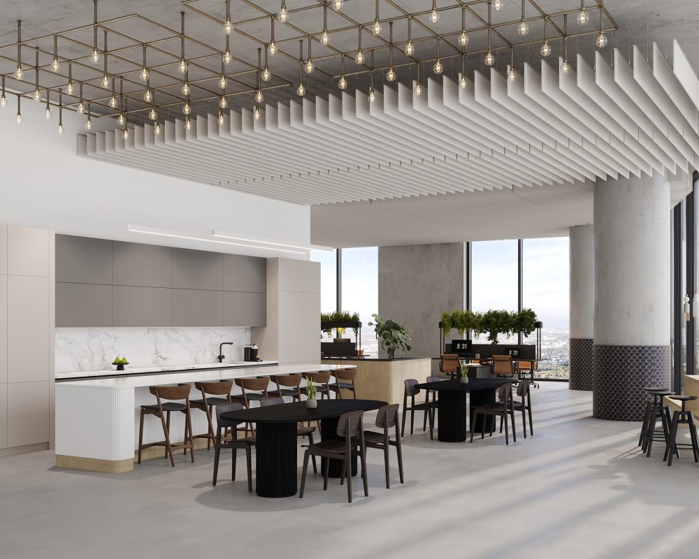 Linear Ceiling Baffles | Almond | Premier Collection