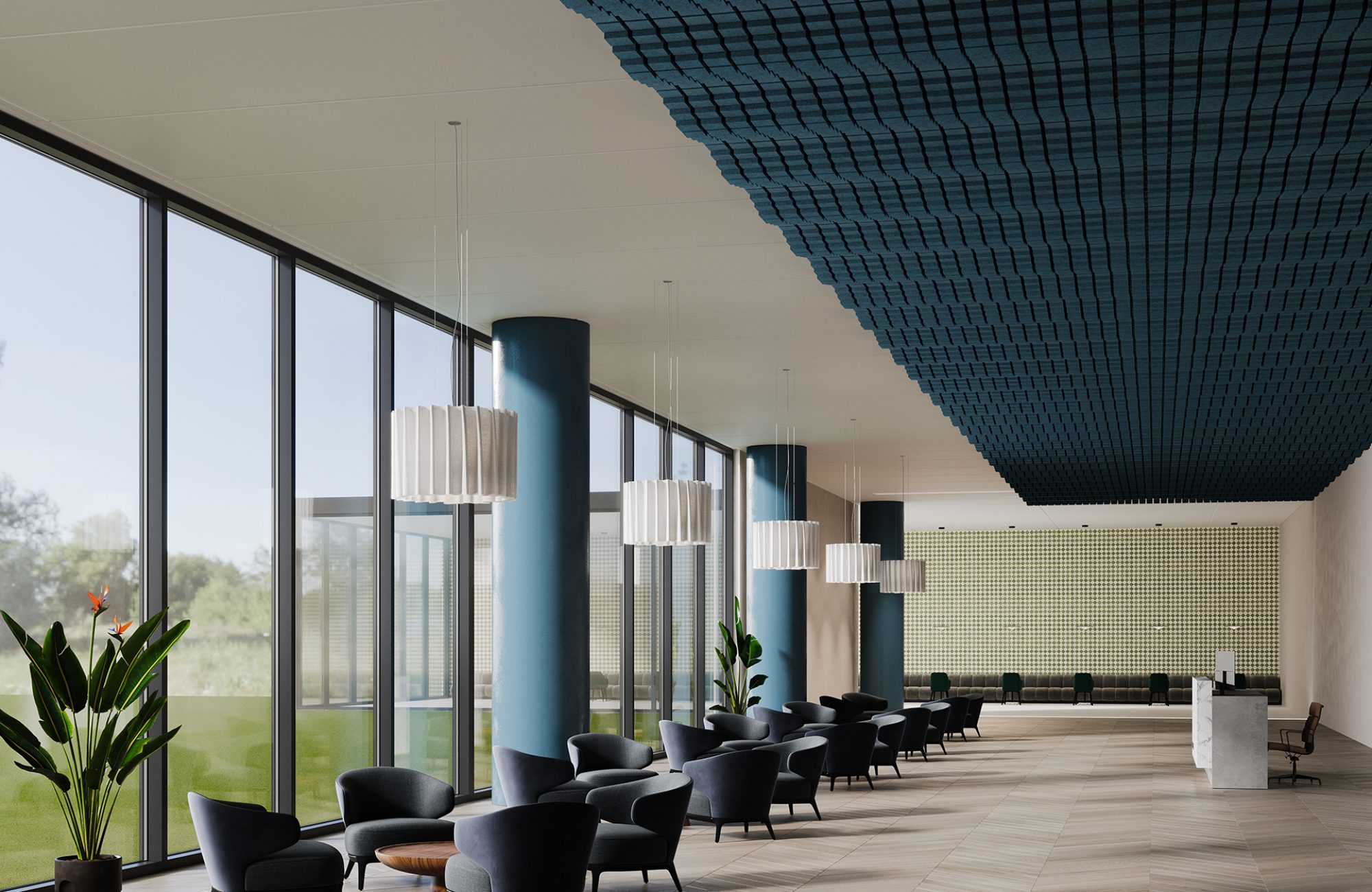 Vista, Box Ceiling Frame | Denim | Premier Collection